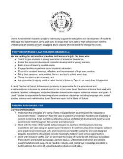 Detroit Achievement Academy exists to holistically support the