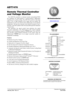 ADT7476 - Remote Thermal Controller and