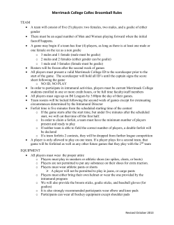 Merrimack College CoRec Broomball Rules