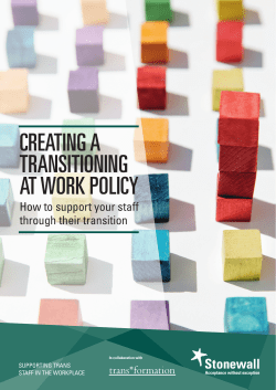 Creating a transitioning at work policy