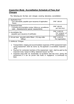 Inspection Body Accreditation - DTI in the Regions