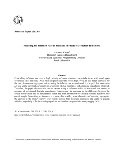 Modeling Inflation rate in Jamaica - Whyte, Sashana