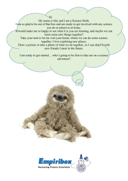 Ideas for Sid the Science Sloth