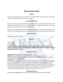 The Arena Soccer Rules