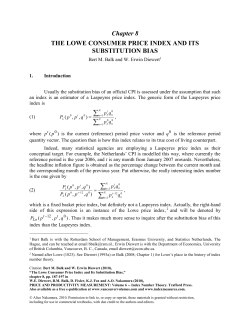 The Lowe Consumer Price Index and its