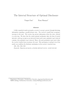 The Interval Structure of Optimal Disclosure