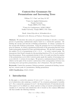 Context-free Grammars for Permutations and Increasing Trees 1
