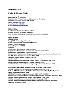 Curriculum Vitae - Creighton University