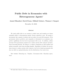 Public Debt in Economies with Heterogeneous Agents