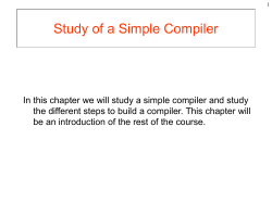 Chapter 2 - Simple compiler