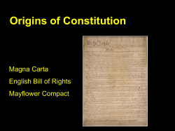 Origins of Constitutional Ideas