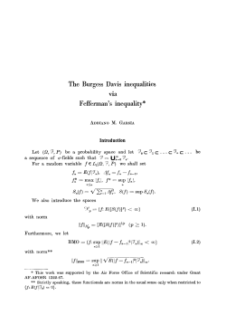 The Burgess Davis inequalities via Fefferman`s