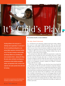 The play-based classroom - Early Years Education Ontario Network