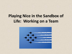 Playing Nice in the Sandbox of Life: Working on a Team @#?$*!% If