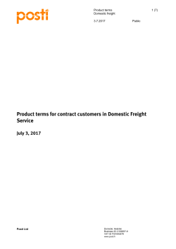 Domestic Freight, Product terms