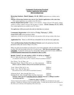 community presbyterian preschool application: new