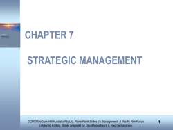 17 Competitive analysis in strategy formulation