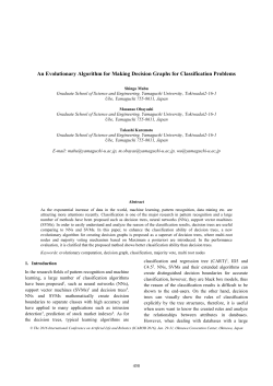 An Evolutionary Algorithm for Making Decision Graphs for