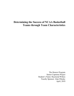 Determining the Success of NCAA Basketball Teams through Team