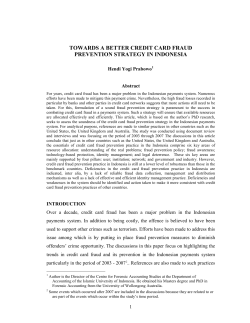 towards a better credit card fraud prevention strategy in indonesia