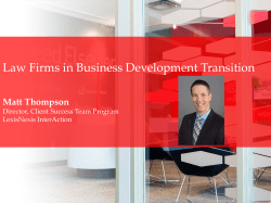 Law Firms in Business Development Transition