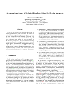 Streaming State Space - Department of Distributed and Dependable