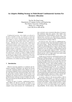 An Adaptive Bidding Strategy in Multi