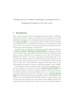 Adoption and use of efficient technologies at residential level: a
