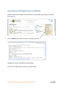 Exporting from ACM Digital Library to RefWorks