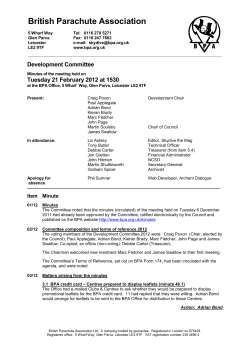 21 Feb - British Parachute Association