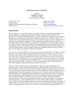 David Bryce BM 481 Syllabus Fall 2008 BM 481