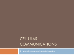 Cellular Communications