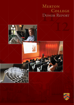 donor list 2011  12 - Merton College Oxford
