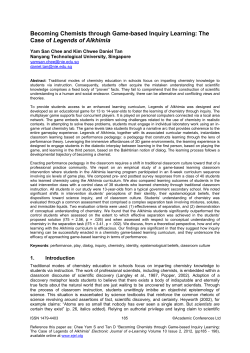 Becoming Chemists through Game-based Inquiry Learning: The