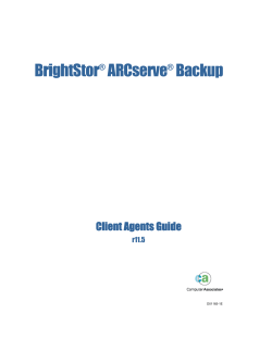 BrightStor ARCserve Backup Client Agents Guide