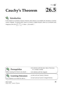 Cauchy`s Theorem