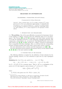 Measures on hyperspaces