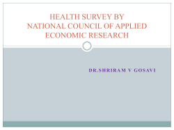 NATIONAL COUNCIL OF APPLIED ECONOMIC RESEARCH