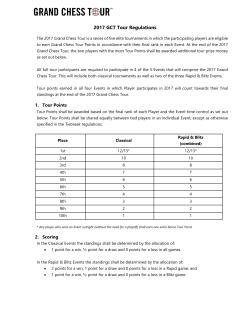 2017 GCT Tour Regulations
