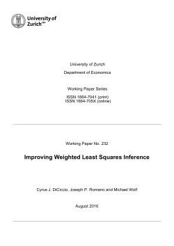 Improving Weighted Least Squares Inference