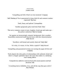 GAME OVER `Compelling and full of that`s-so-true