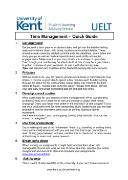 Time management - quick guide [54]