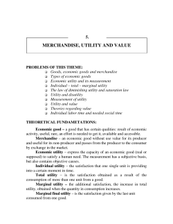 merchandise, utility and value