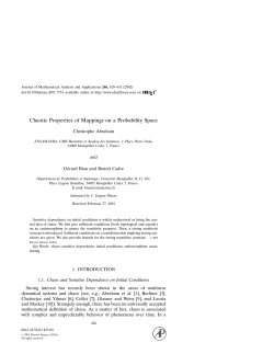 Chaotic Properties of Mappings on a Probability Space