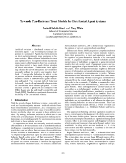 Towards Con-Resistant Trust Models for Distributed Agent Systems