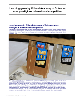 Learning game by CU and Academy of Sciences wins prestigious