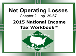 Net Operating Losses