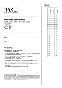 Total 4 marks - Notre Dame RC Girls` School