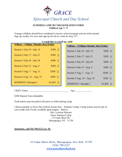 Camp Registration Forms