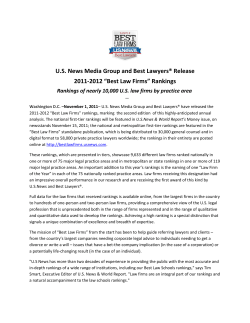 U.S. News Media Group and Best Lawyers® Release 2011